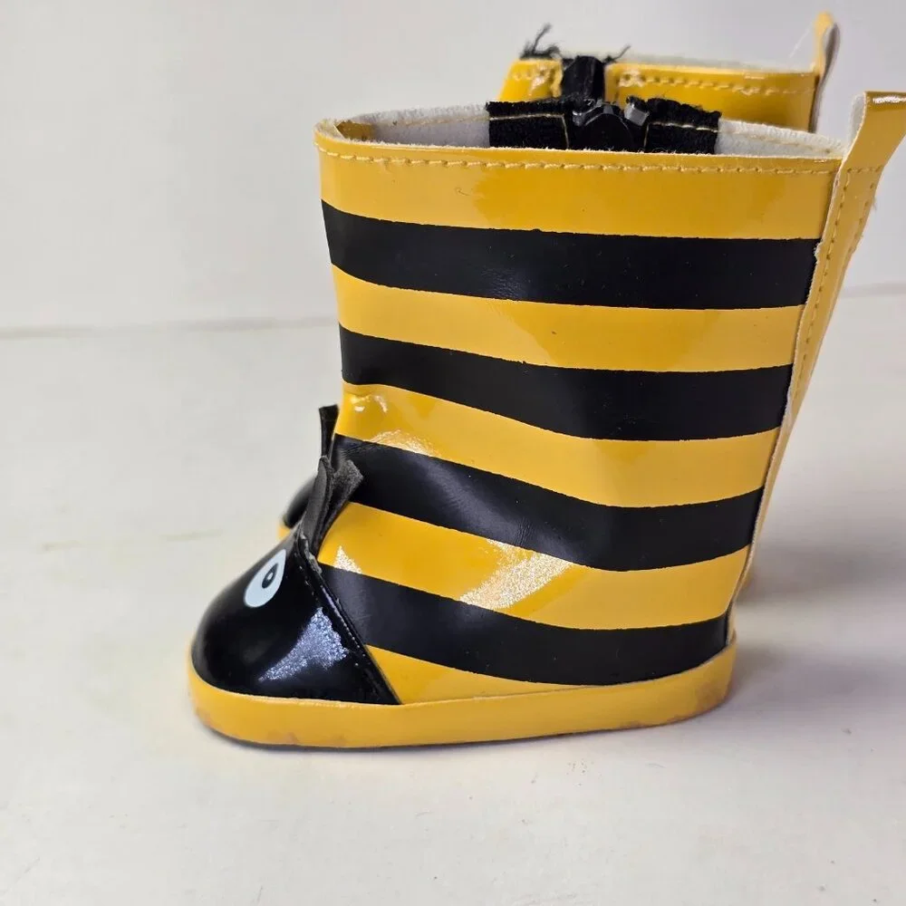 Baby Doll Shoes Boots Bumble Bee Black Yellow Stripes Fits 18